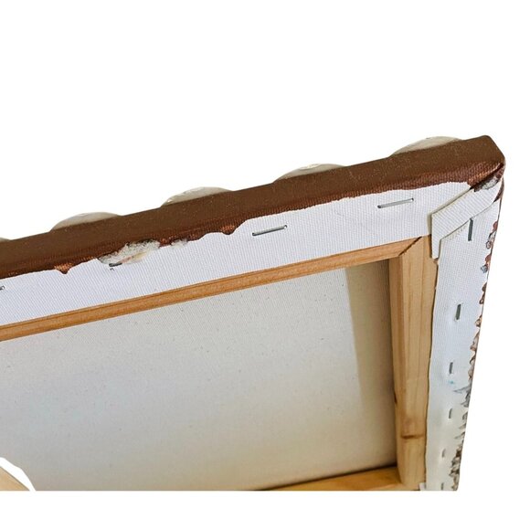 Geometric Patterned Canvas Wall Art Size 12in x 12in Textured Modern Design - Picture 7 of 8